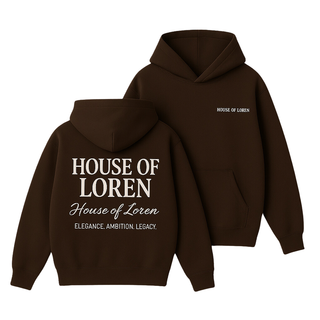 HOUSE OF LOREN — ESSENTIAL SIGNATURE HOODIE · CHOCOLATE BROWN (PRE-ORDER)