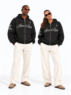 House of Loren – Pinstripe Zip Hoodie