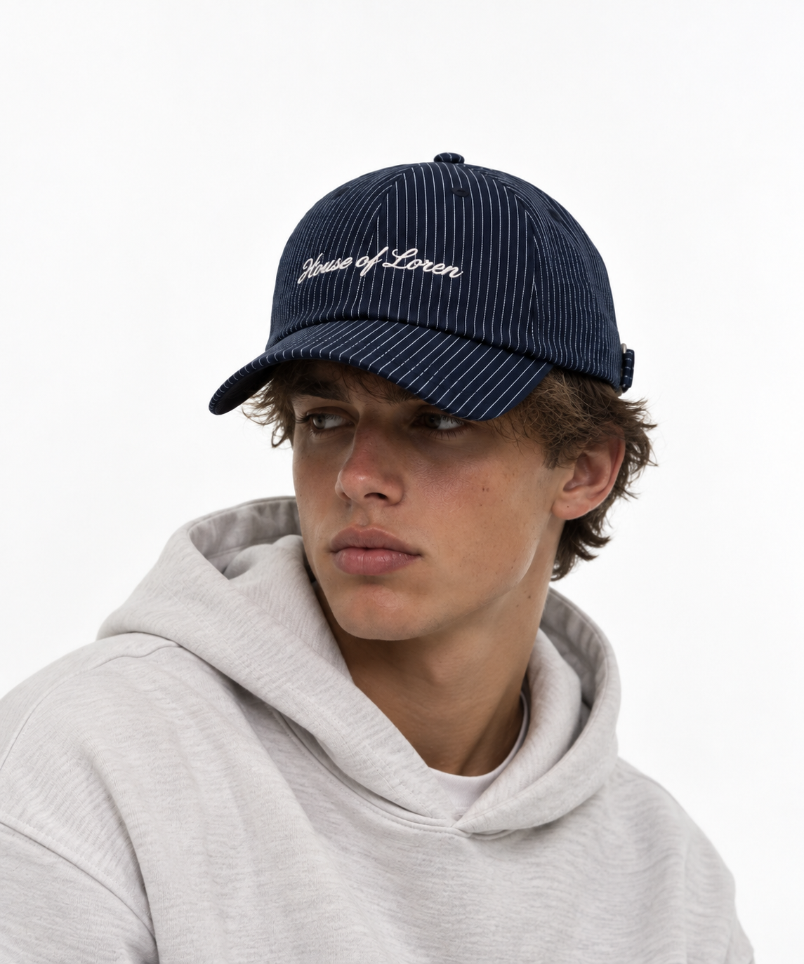 HOL Cap – Navy Pinstripe