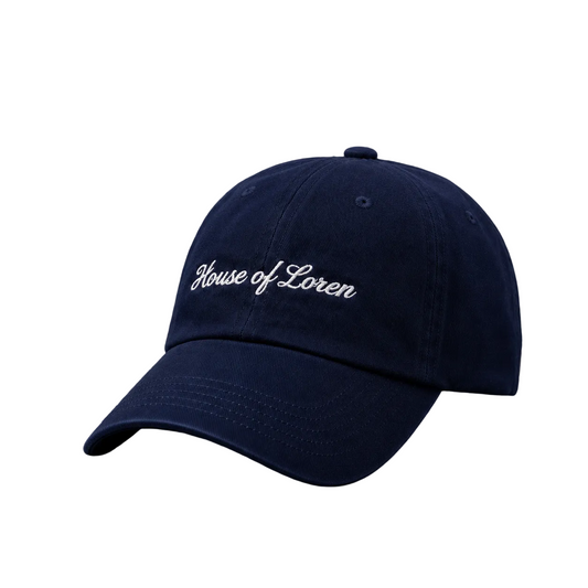 House of Loren Script Cap – Navy Blue | Unisex