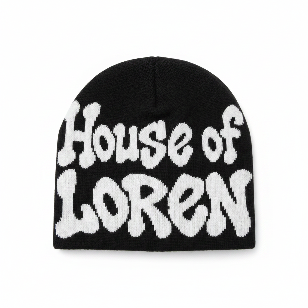 HOL Beanie Schwarz Weiß