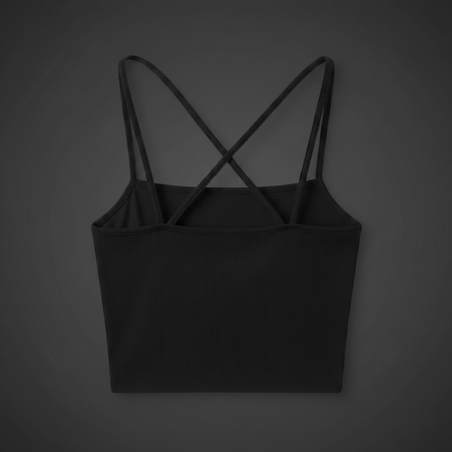 HOL Crop Top – Flat Back Dark