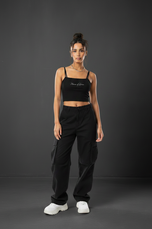 HOL Crop Top – Frau Front Dark