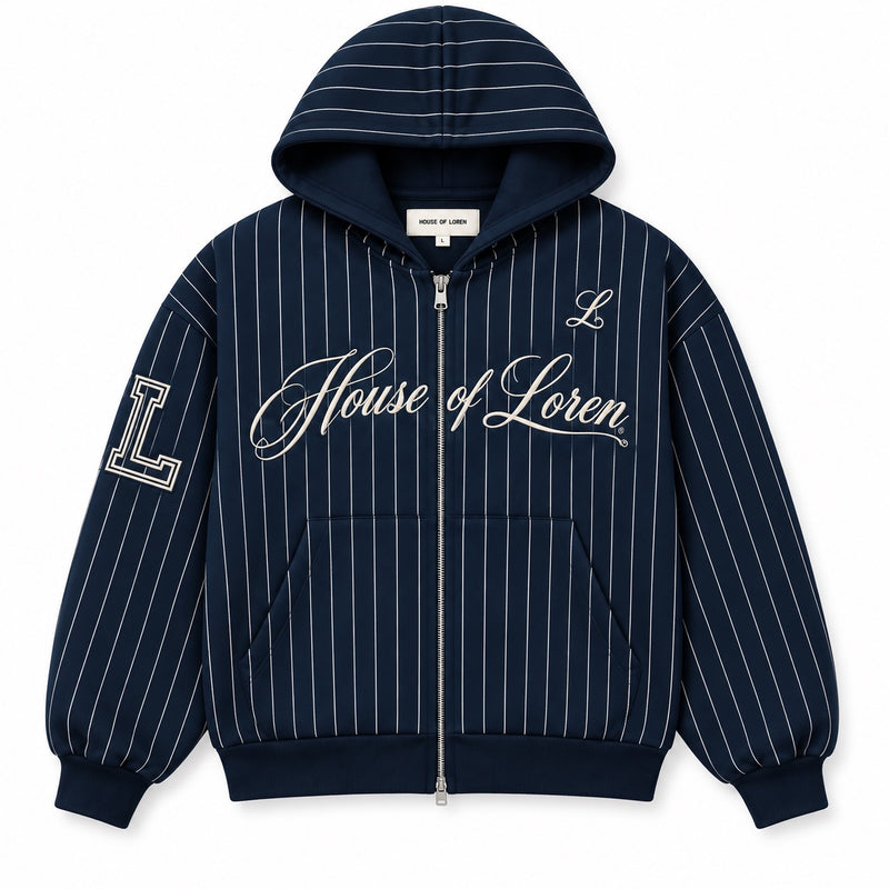 House of Loren – Pinstripe Zip Hoodie