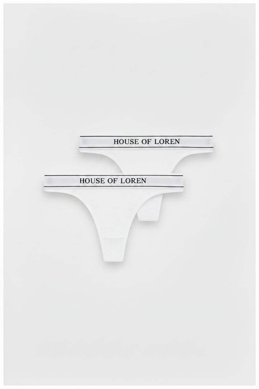 HOL Signature Thong White 2er-Pack
