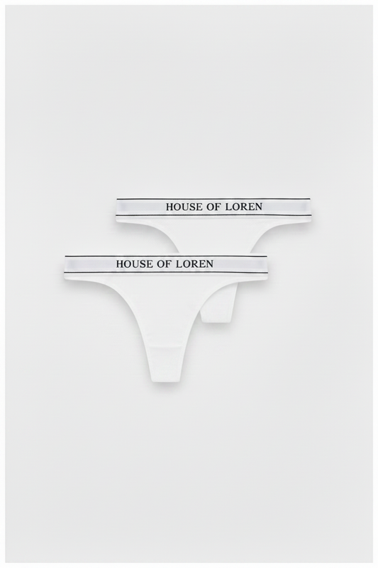 HOL Signature Thong White 2er-Pack