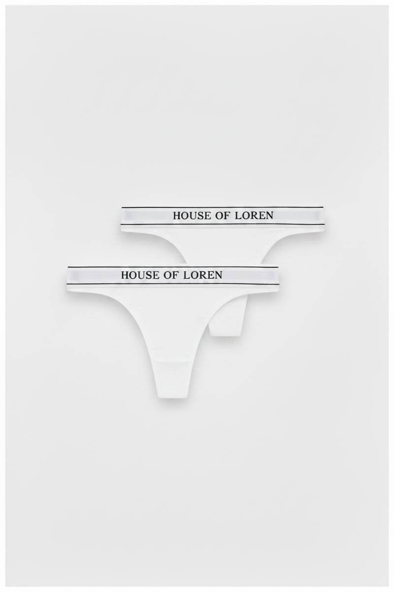 HOL Signature Thong White 2er-Pack