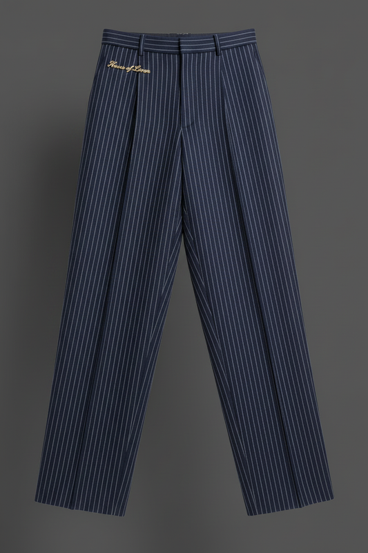 HOL Trousers – Navy Pinstripe