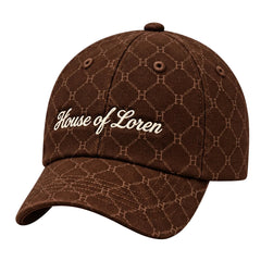House of Loren Monogram Script Cap in Braun, Produktansicht