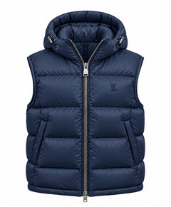 House of Loren Puffer Weste Dunkelblau – Vorderansicht
