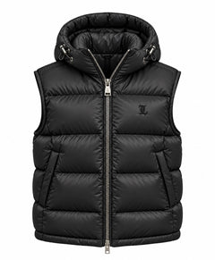 House of Loren Puffer Weste Schwarz – Vorderansicht