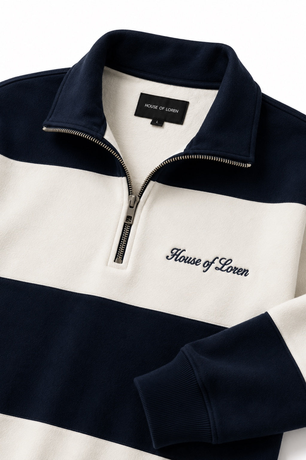 House of Loren Rugby Quarter-Zip Detail