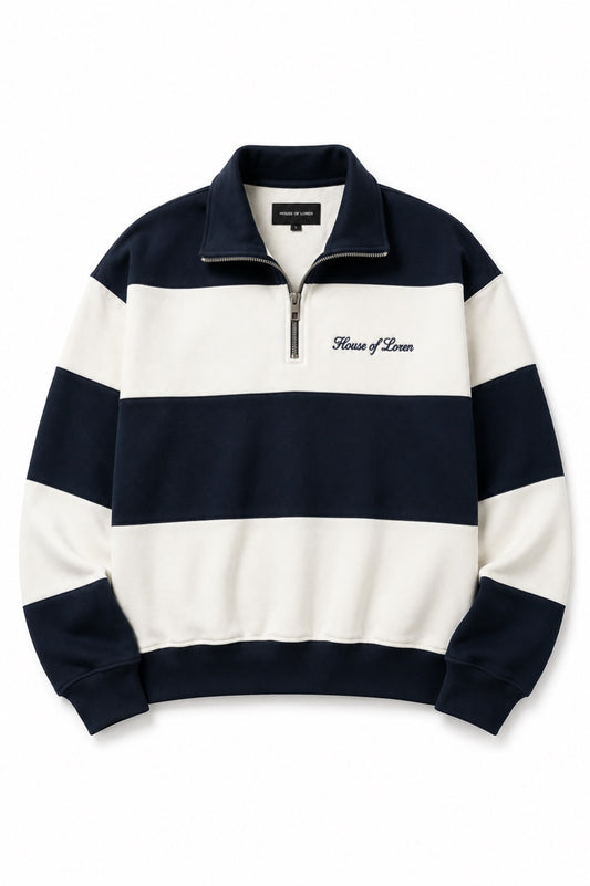 House of Loren Rugby Quarter-Zip Front