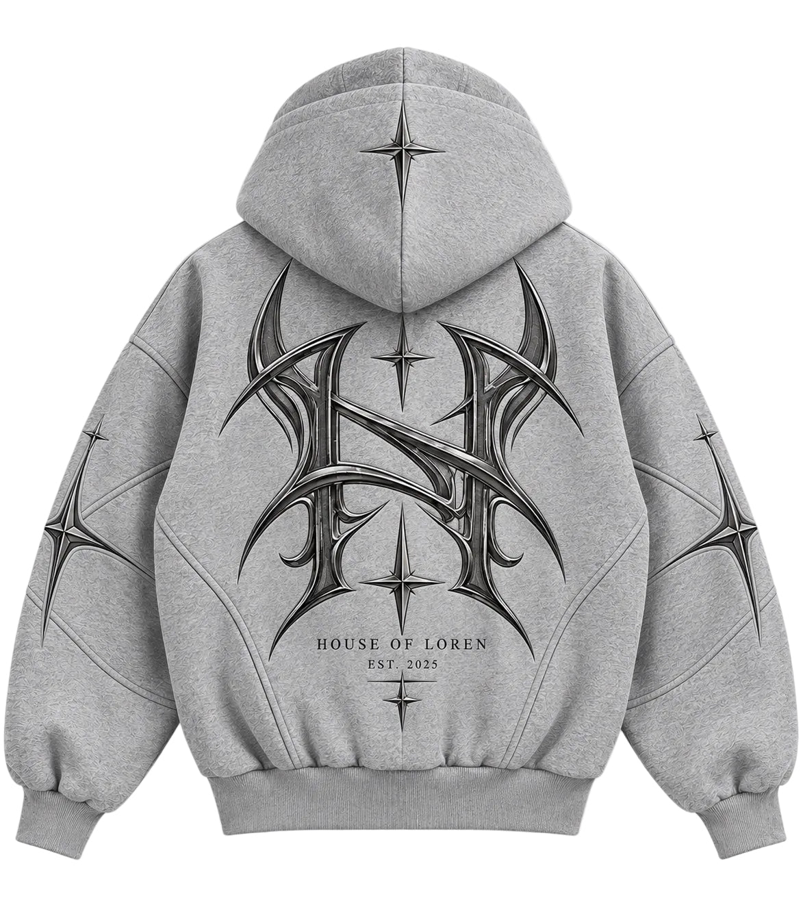 House of Loren Eclipse Zipper Hoodie back product view