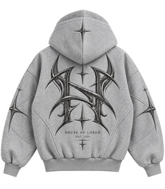 House of Loren Eclipse Zipper Hoodie back product view