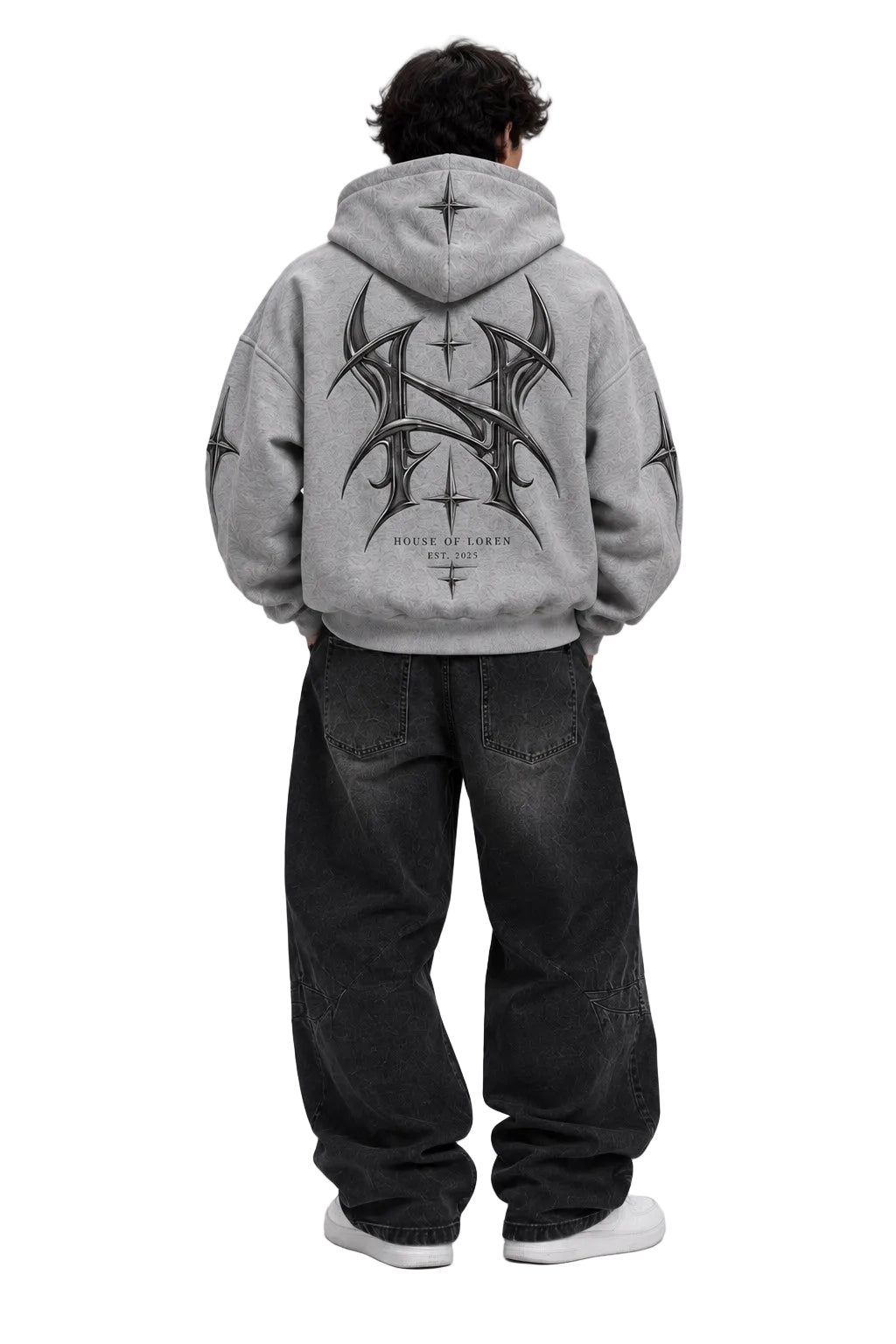 House of Loren Eclipse Zipper Hoodie man back