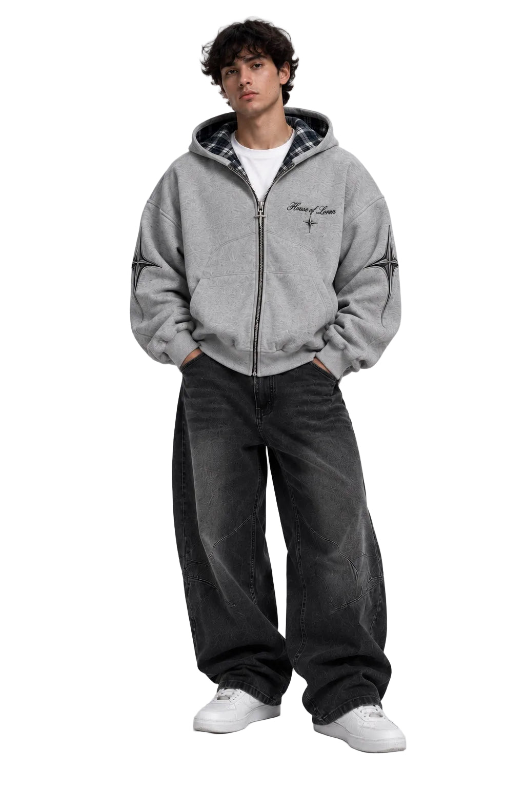 House of Loren Eclipse Zipper Hoodie man front