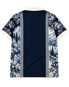 Riviera Toile Polo – Navy, Rückansicht