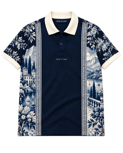 Riviera Toile Polo – Navy, Vorderansicht
