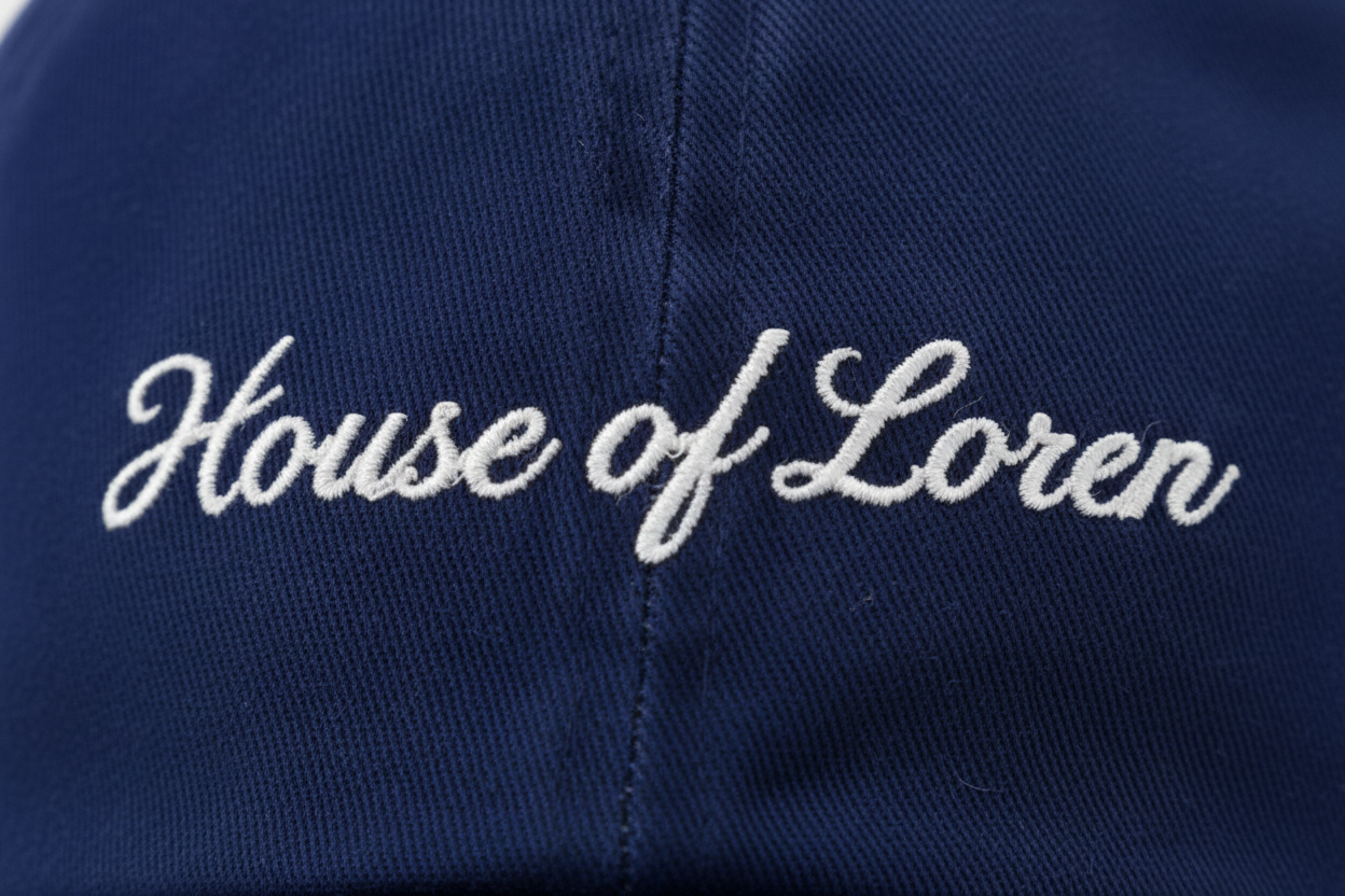 House of Loren Script Cap – Navy | Vorbestellung
